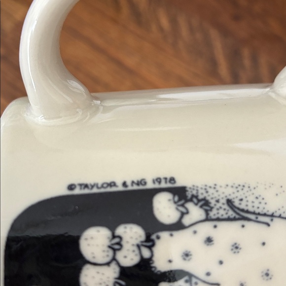 VTG Taylor & Ng Black White 1978 Happy Elephants Pumpkin Coffee Mug Tea Cup RARE - Picture 5 of 6